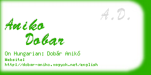 aniko dobar business card
